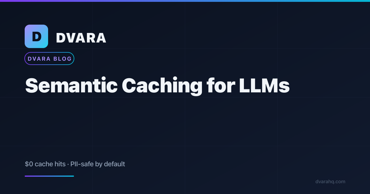Semantic Caching for LLMs: $0 Cache Hits, PII-Safe by Default
