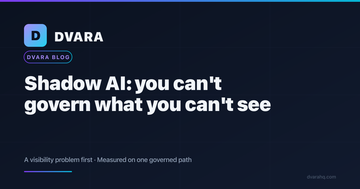 Shadow AI: you can't govern what you can't see